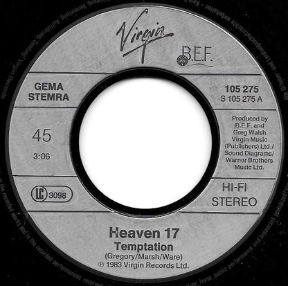 Heaven 17 : Temptation (7", Single)