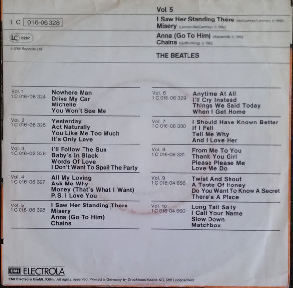 The Beatles : Die Grössten Vier Vol.5 (7", EP)
