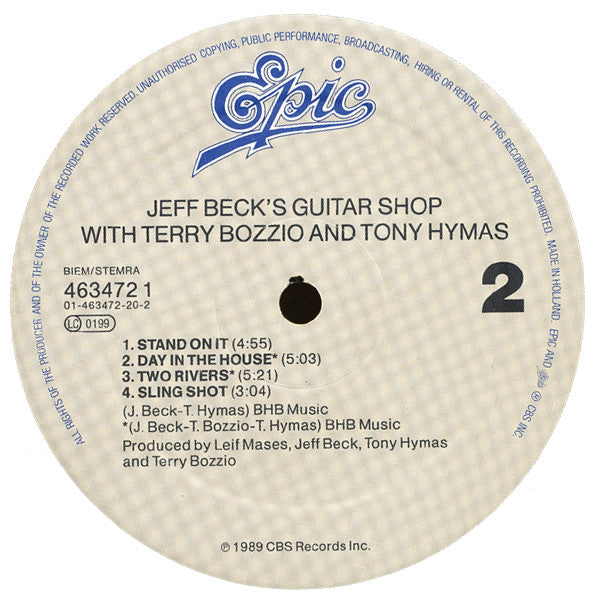 Jeff Beck With Terry Bozzio And Tony Hymas : Jeff Beck's Guitar Shop (LP, Album)