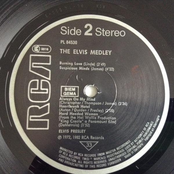 Elvis Presley : The Elvis Medley (LP)