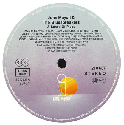 John Mayall Featuring The Bluesbreakers* : A Sense Of Place (LP, Album)
