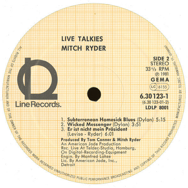 Mitch Ryder : Live Talkies (2xLP, Album + 12", Maxi + Ltd)