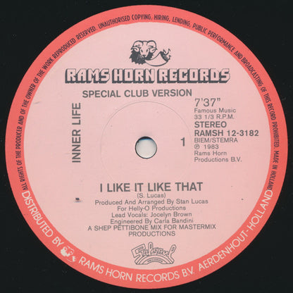 Inner Life : I Like It Like That (12", EP)