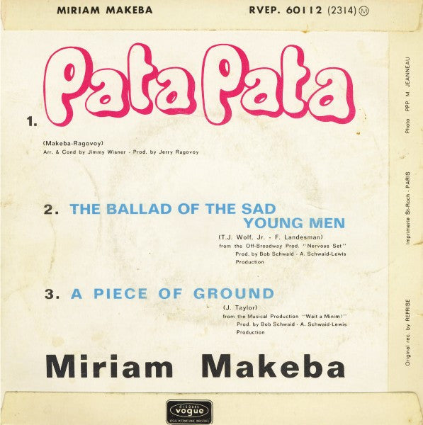Miriam Makeba : Pata Pata (7", EP)