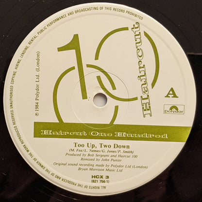 Haircut One Hundred : Too Up Two Down (12", Single)