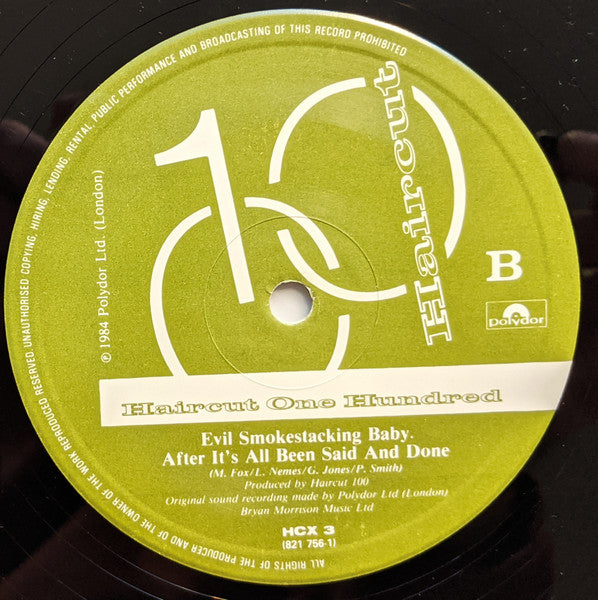 Haircut One Hundred : Too Up Two Down (12", Single)