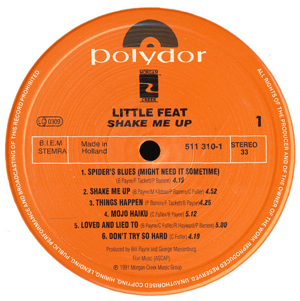 Little Feat : Shake Me Up (LP, Album)