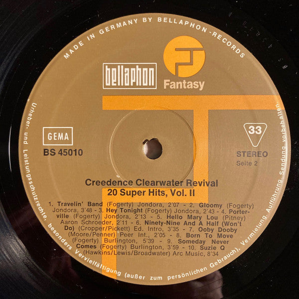 Creedence Clearwater Revival : 20 Super Hits, Vol. II (LP, Comp)