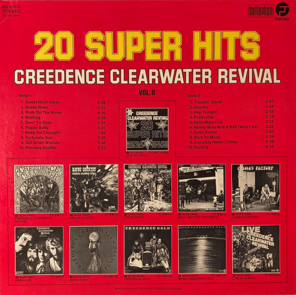 Creedence Clearwater Revival : 20 Super Hits, Vol. II (LP, Comp)