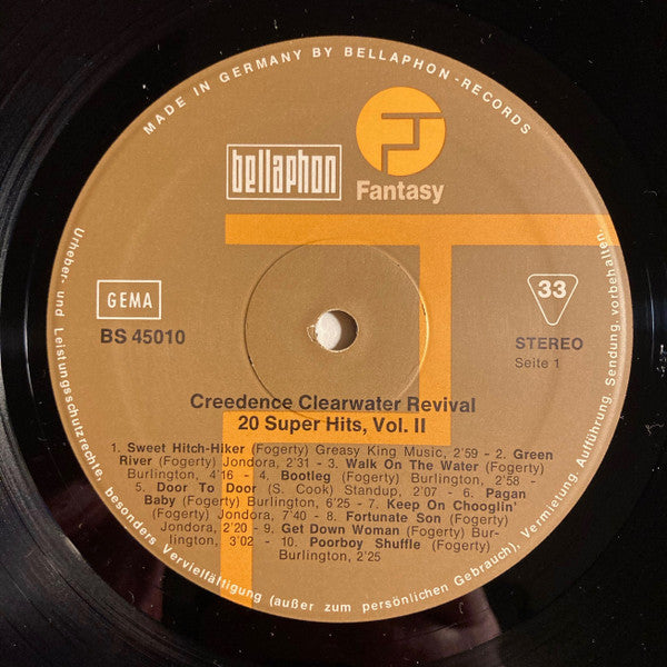Creedence Clearwater Revival : 20 Super Hits, Vol. II (LP, Comp)