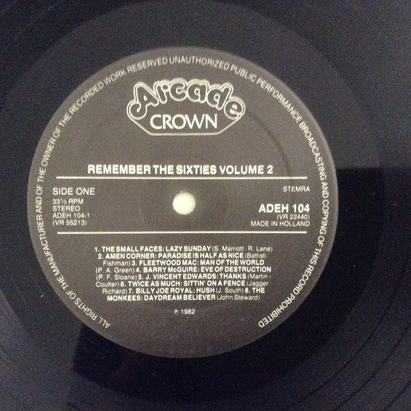 Various : Remember The 60's (Volume 2) (2xLP, Comp)