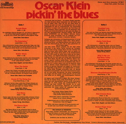 Oscar Klein : Pickin' The Blues (LP, Album, Club)