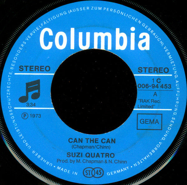 Suzi Quatro : Can The Can (7", Single)