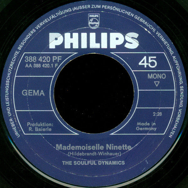 The Soulful Dynamics* : Mademoiselle Ninette (7", Single, Mono)