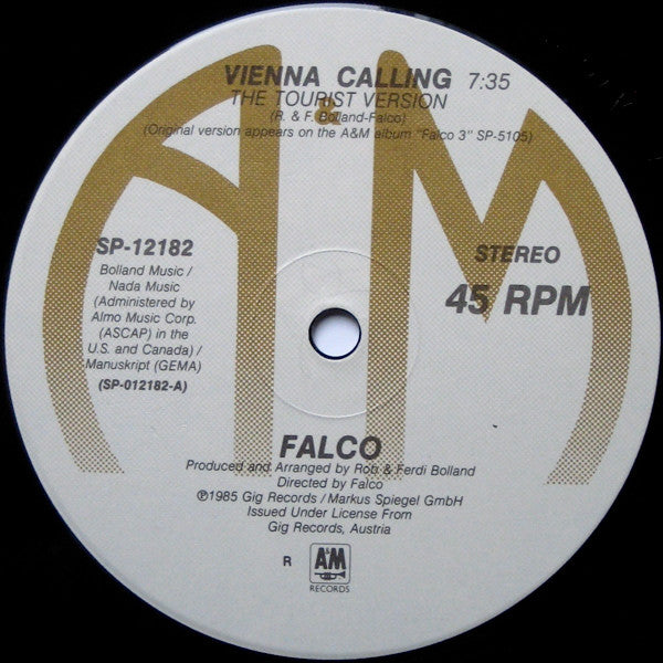 Falco : Vienna Calling (12", Single)