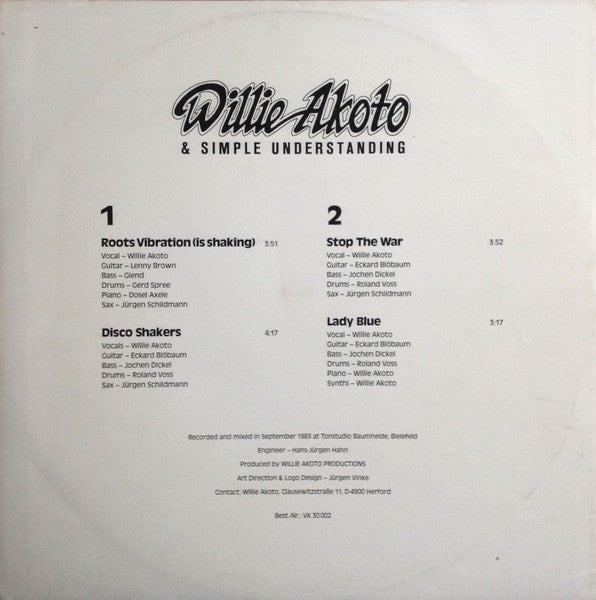 Willie Akoto & Simple Understanding : Roots Vibration (Is Shaking) (12")