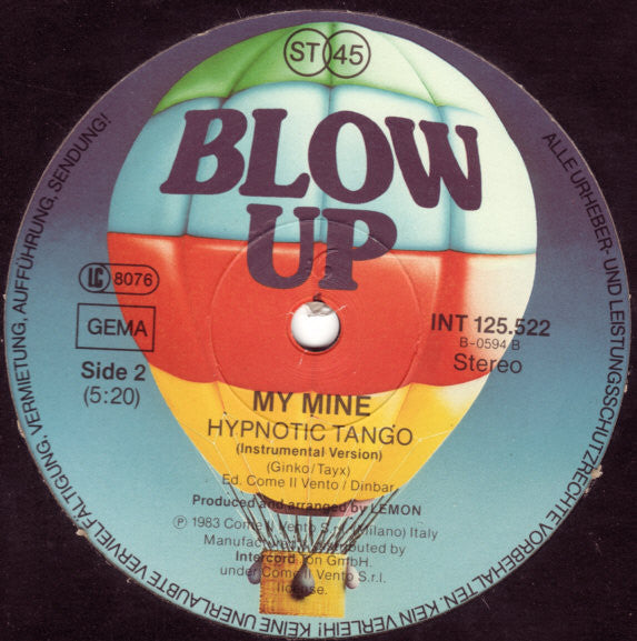 My Mine : Hypnotic Tango (12", Maxi)