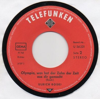 Ulrich Roski : Dabeisein Ist Alles (7", Single)