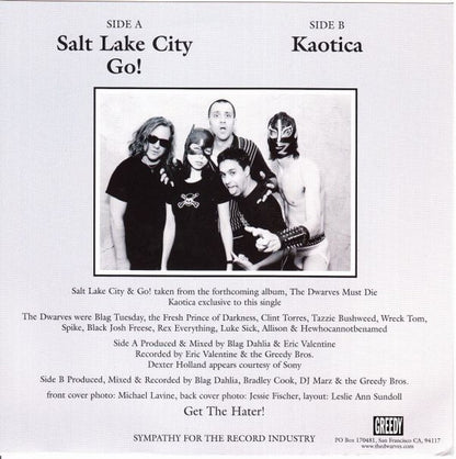 Dwarves : Salt Lake City (7", Single)