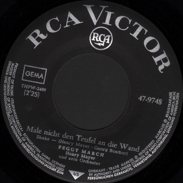 Peggy March : Male Nicht Den Teufel An Die Wand / Memories Of Heidelberg (7", Single)