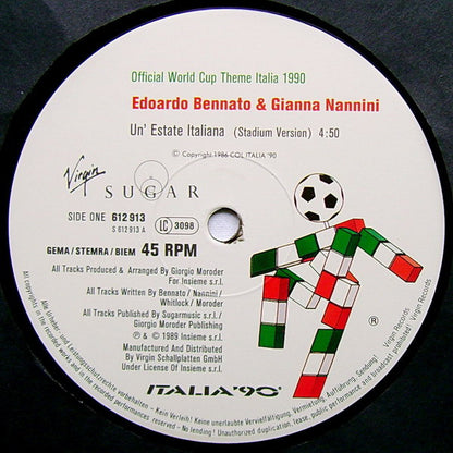 Edoardo Bennato - Gianna Nannini : Un'Estate Italiana (12", Single)