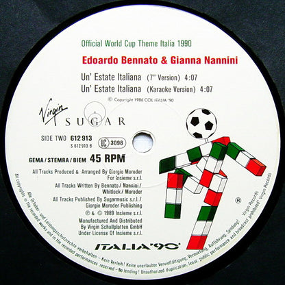 Edoardo Bennato - Gianna Nannini : Un'Estate Italiana (12", Single)