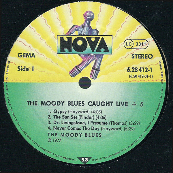 The Moody Blues : Caught Live +5 (2xLP, Album, Gat)