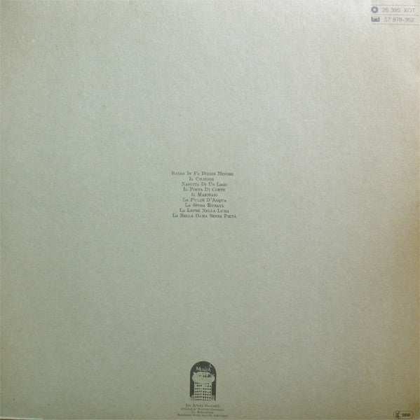 Angelo Branduardi : La Pulce D'Acqua (LP, Album, Gat)