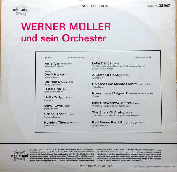 Werner Müller Und Sein Orchester : Werner Müller (LP, S/Edition)