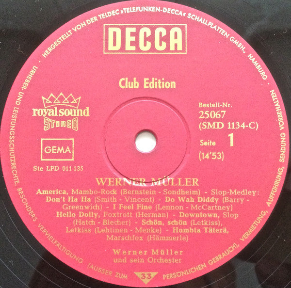 Werner Müller Und Sein Orchester : Werner Müller (LP, S/Edition)