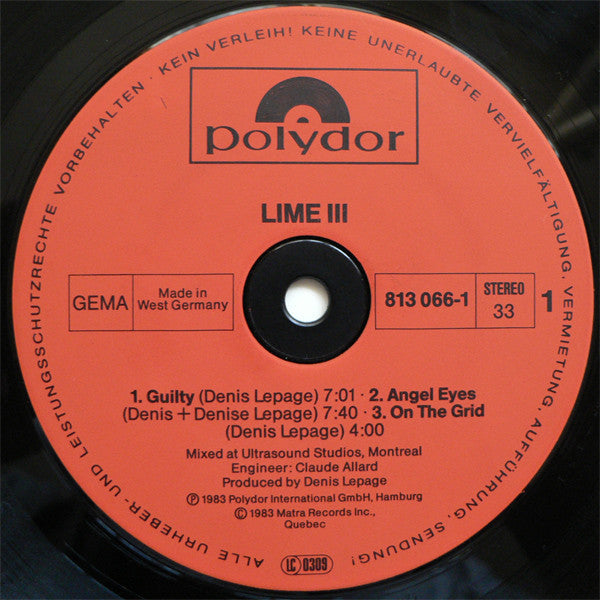 Lime (2) : Lime 3 (LP, Album)