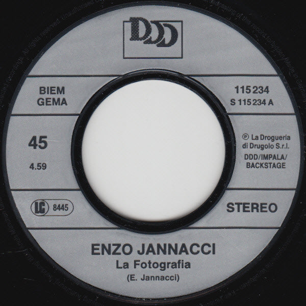 Enzo Jannacci / Ute Lemper : La Fotografia (7", Single)