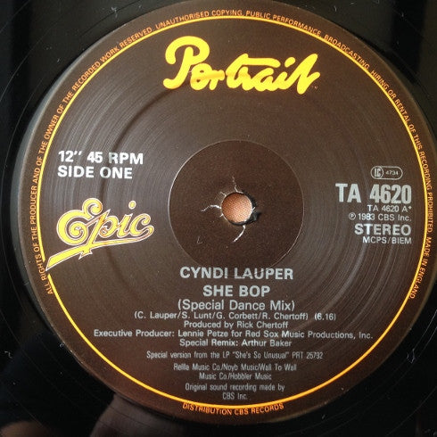 Cyndi Lauper : She Bop (12")