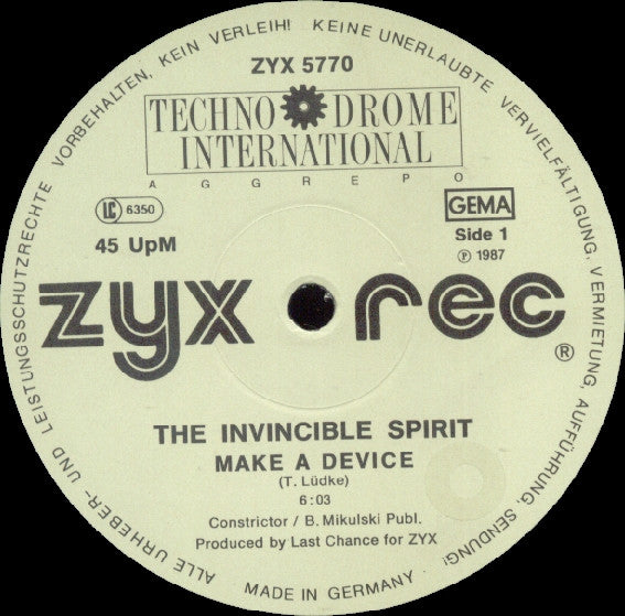 The Invincible Spirit : Make A Device / Provoke You (12")