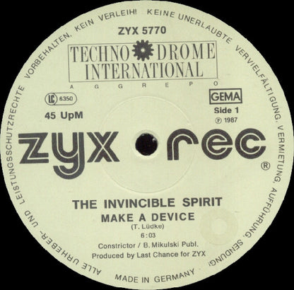 The Invincible Spirit : Make A Device / Provoke You (12")