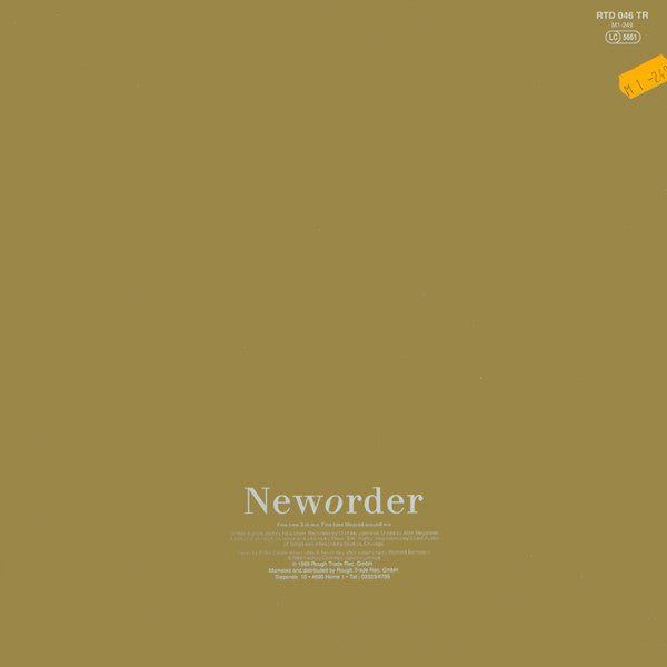 Neworder* : Fine Time (Remix) (12")