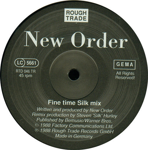 Neworder* : Fine Time (Remix) (12")