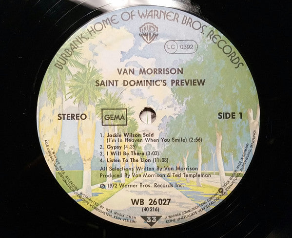 Van Morrison : Saint Dominic's Preview (LP, Album, RE)