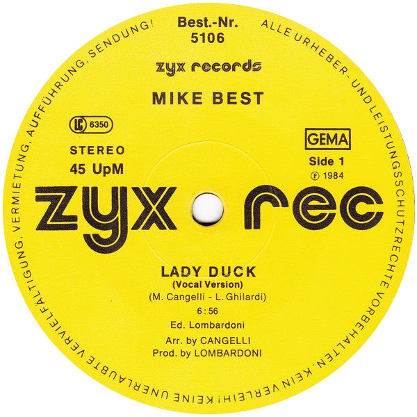 Mike Best : Lady Duck (12")
