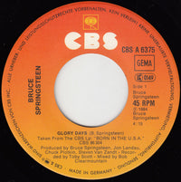 Bruce Springsteen : Glory Days (7", Single)