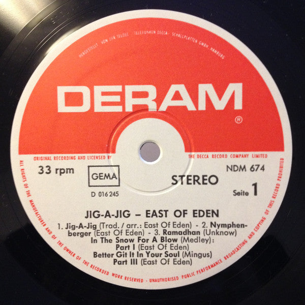 East Of Eden (2) : Jig-A-Jig (LP, Comp, whi)