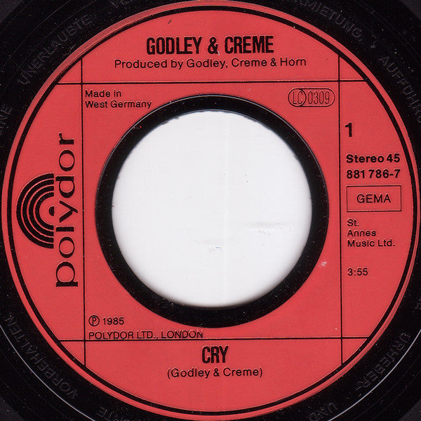Godley & Creme : Cry (7", Single)