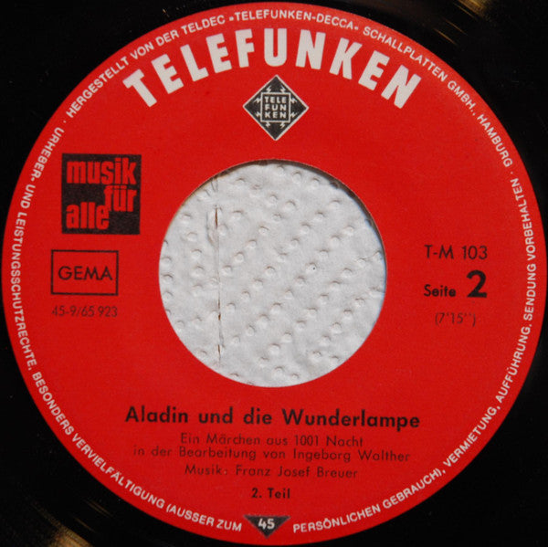 Various : Aladin Und Die Wunderlampe (7")