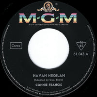 Connie Francis : Havah Negilah (7", Single, Mono)