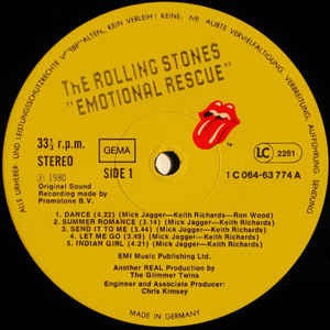 The Rolling Stones : Emotional Rescue (LP, Album)