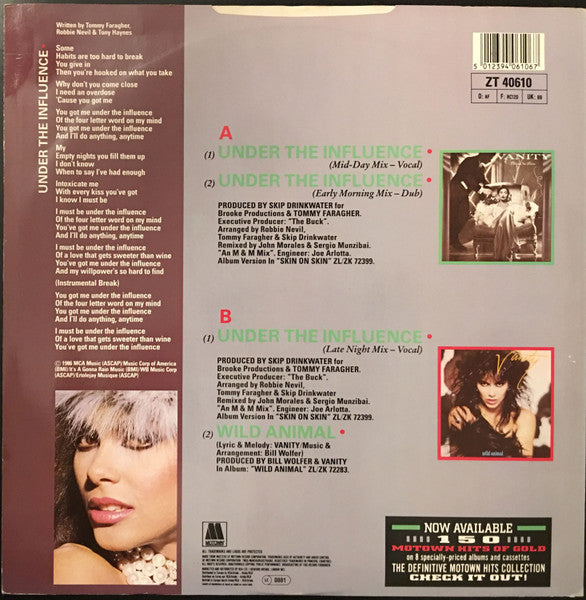 Vanity : Under The Influence (12", Maxi)