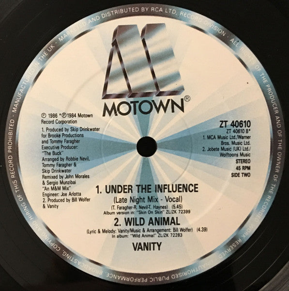 Vanity : Under The Influence (12", Maxi)