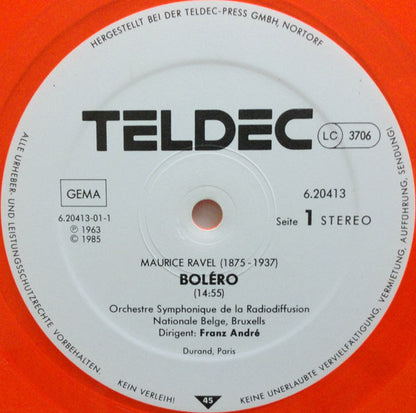 Ravel* : Bolero (12", Maxi, Ora)