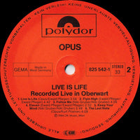 Opus : Live Is Life (LP, Album)