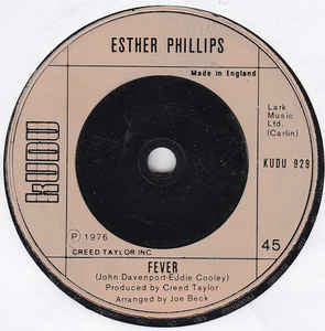 Esther Phillips : For All We Know / Fever (7", Single)